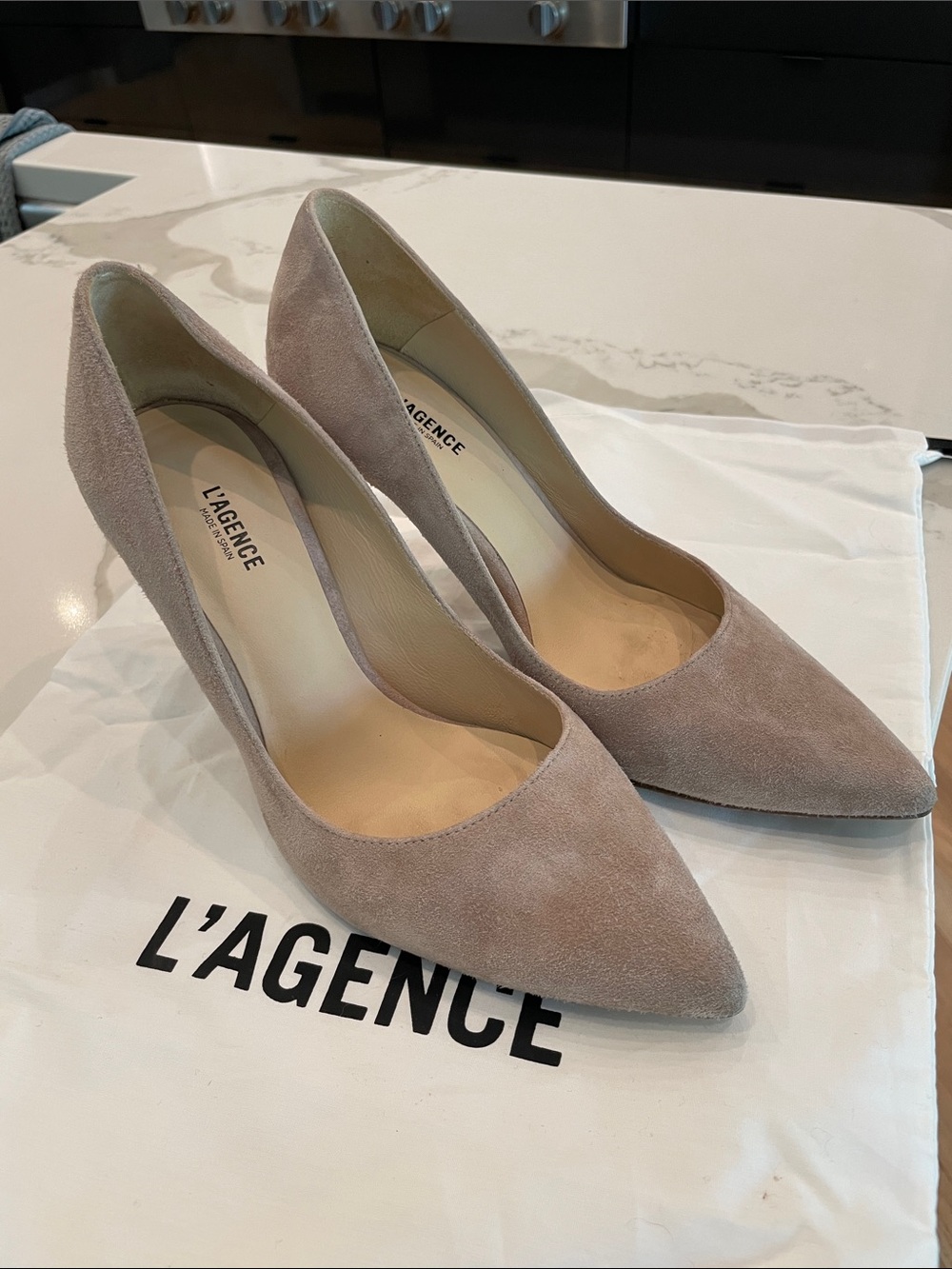 Suede stiletto pumps L’Agence Eloise